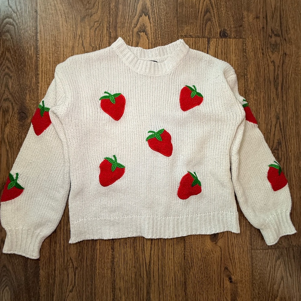 Strawberry Pattern Pull Over Sweater
